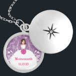 Brunette Lavender Mariage Bridesmaid Collier<br><div class="desc">Colliers de conservation Choisissez soit Silver Plated Gold Finish ou Sterling Silver Unique Personnalisé! st Christmas Cadeau Mariage Keepsaké Wedding Party Colliers - pour changer la couleur arrière - plan - cliquez sur personnaliser - cliquez sur modifier - choisissez l'outil dernier dans le menu déroulant et choisissez l'une des couleurs...</div>