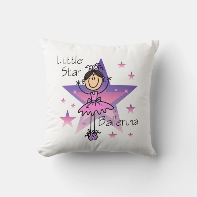 Brunette Little Star Ballerina Coussin (Recto)
