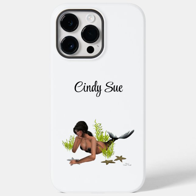 Brunette Mermaid avec Starfish iPhone / coque ipad (Verso)