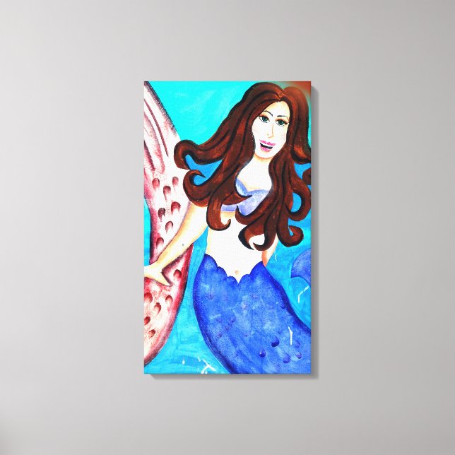 brunette mermaid toile enveloppée (Recto)
