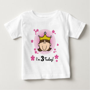 Brunette Princesse 3e Anniversaire Tshirts et cade