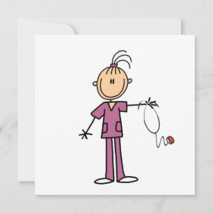 Brunette Stick Figure Nurse