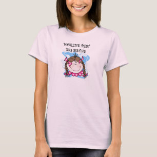 Brunette World's Best Big Sister Tshirts and Gifts
