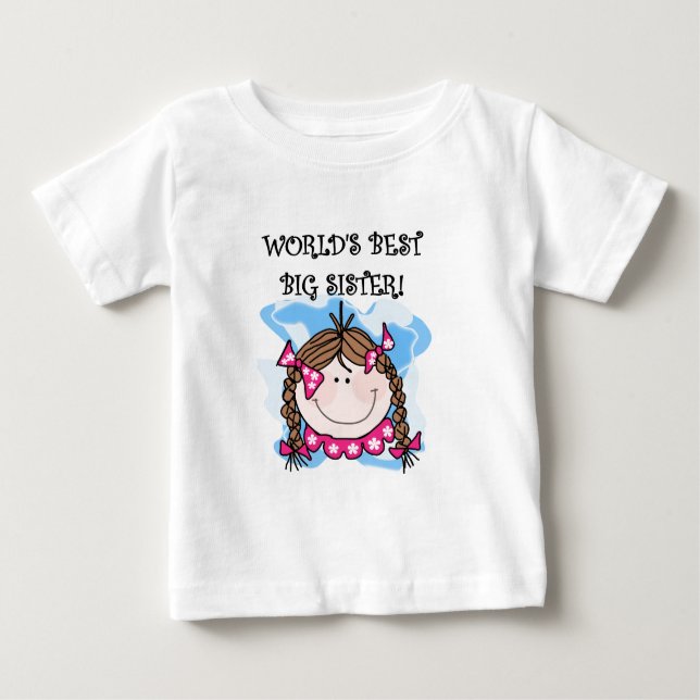 Brunette World's Best Big Sister Tshirts and Gifts (Devant)