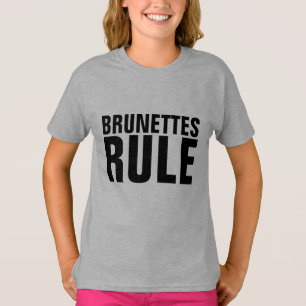 BRUNETTES RULE ado filles enfants T-shirts