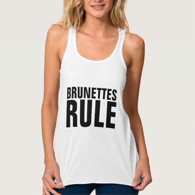 BRUNETTES RULE entraînement débardeurs, T-shirts (Devant)