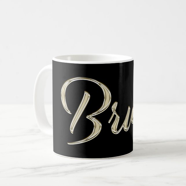 Bruno Name Whitegold Tasse Teetasse (Devant gauche)