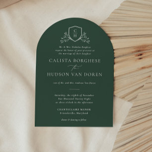 BRUNSWICK CREST Green Faire-part de mariage