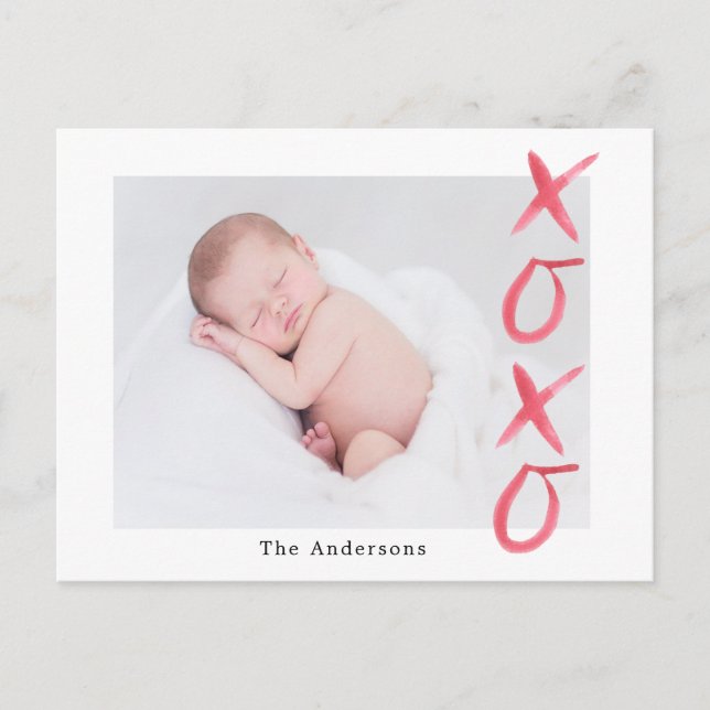 Brush script embrasser et embrasser Photo Carte Po (Devant)