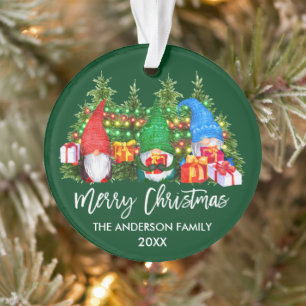 Brush Script Feux de Noël Aquarelle Gnomes