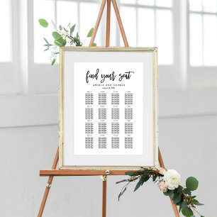 Brushed Charm EDITABLE COLOR Seating Chart Poster