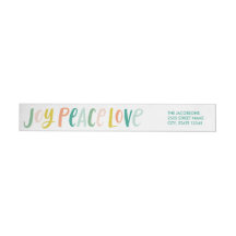 Brushstroke Joy Peace Love Wraparound Étiquette
