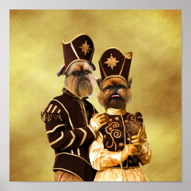 Brussels Griffon Poster Nobility Dogs Cadeau (Devant)