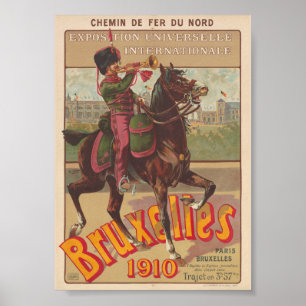 Bruxelles Belgique Poster vintage 1910