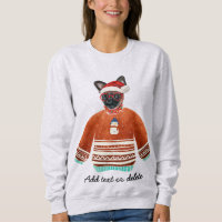 Bruxelles Chien moche Noël Chien maman Sweatshirt