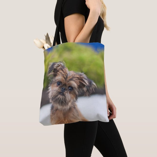 Bruxelles Griffon Cute Chien Chien Chien Sac fourr (De près)