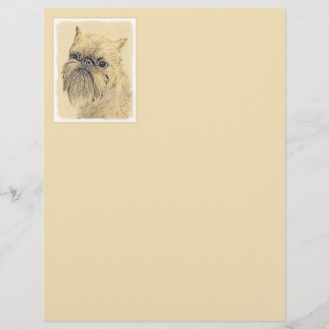 Bruxelles Griffon Peinture - Cute Original Chien A (Devant)