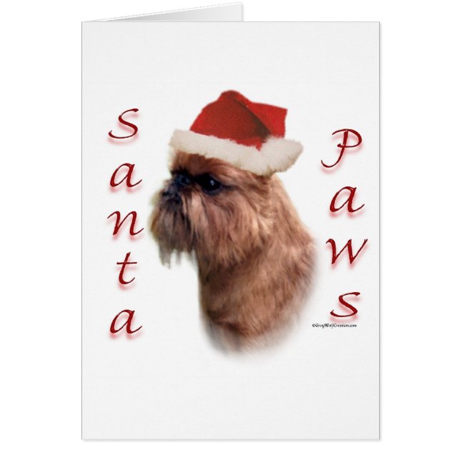 Bruxelles Griffon Père Noël Paws (Devant)