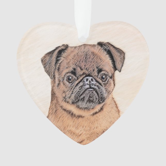 Bruxelles Griffon Smooth Painting Original Chien A (devant)