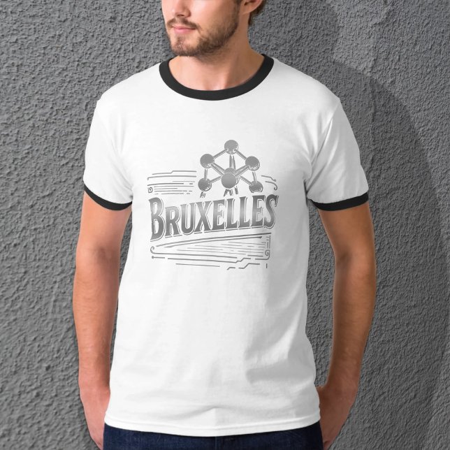 Bruxelles Quantum Nostalgic Basic Ringer T-Shirt (Créateur téléchargé)