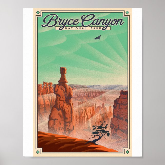 Bryce Canyon National Park Litho Poster (Devant)