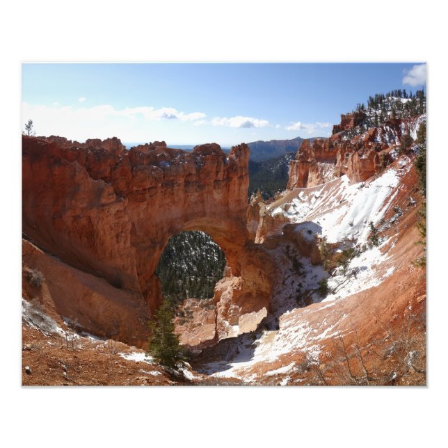Bryce Canyon Pont naturel Paysage neigeux Photo (Devant)