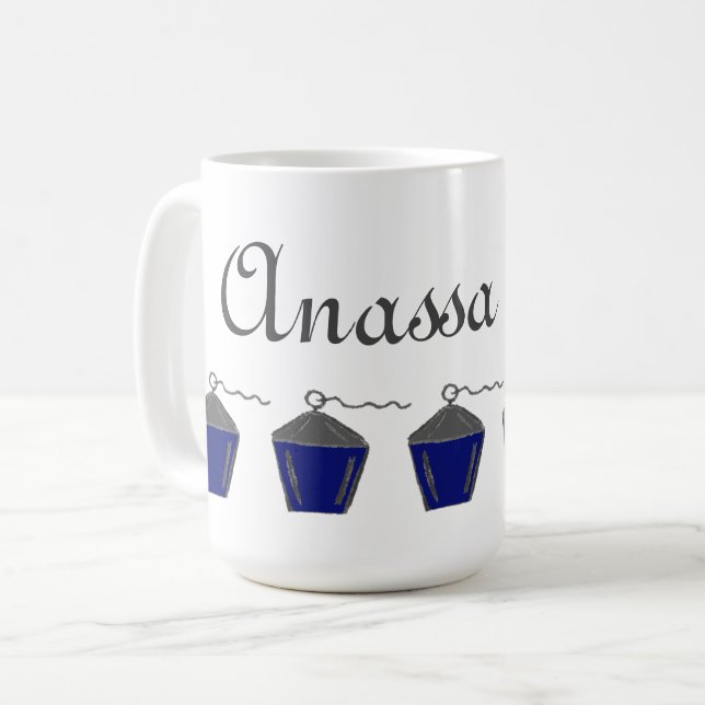 Bryn Mawr Mug bleu foncé Lanterne Anassa kata (Devant gauche)