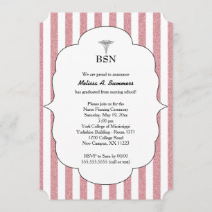 BSN Infirmière diplômée invitations parties scinti