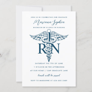 BSN RN Nurse Graduation Faire-part Couleur personn