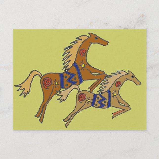 BT - Carte postale Chevaux de Galloping Artistique (Devant)