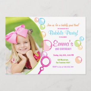Bubble Anniversaire Invitation Fête POP Anniversai