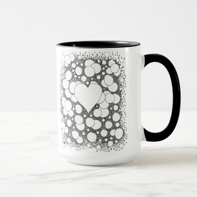 Bubble Art, Rétro, Hippie, Boho Coffee Mug (Droite)