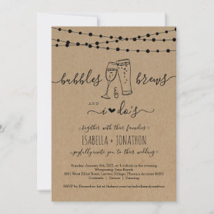 Bubble & Brews And I Do's Faire-part de mariage
