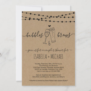 Bubble & Brews Couple's Shower Invitation