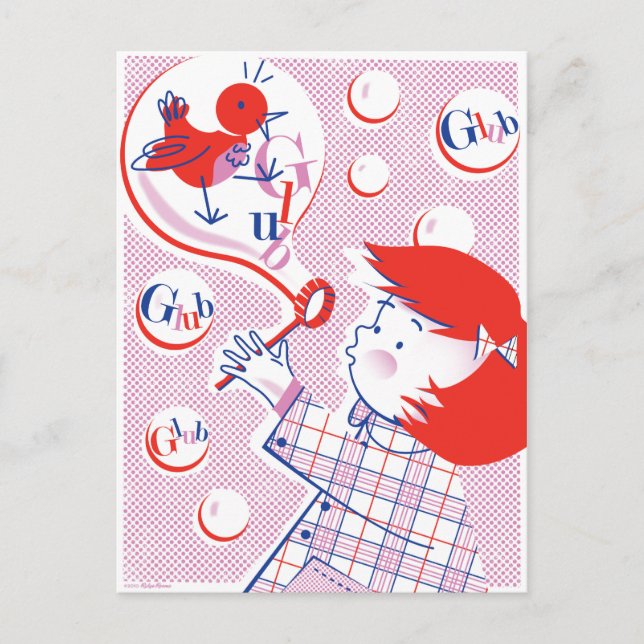 Bubble, Fille ! Carte postale (Devant)