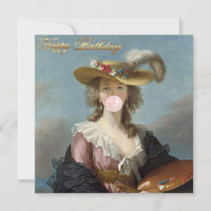 Bubble Gum Diva dans un Casquette de paille