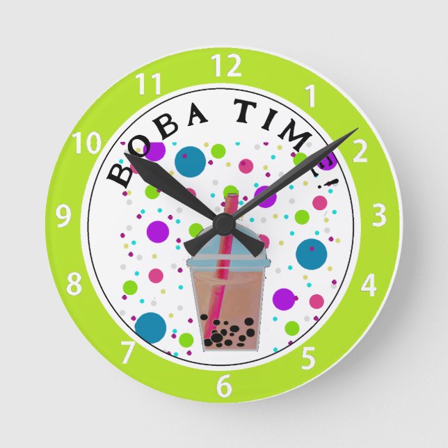 Bubble Tea - Bulle Arrière - plan Horloge ronde (Recto)