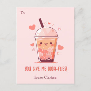 Bubble Thé Valentines Carte de jour Enfants amusan