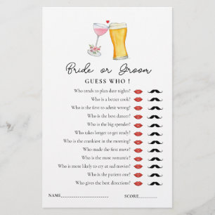 Bubbles & Brew 'Guess Who' Douche jeu