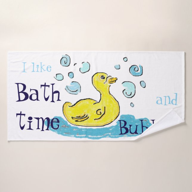 Bubbles Canard et l'heure du bain (Serviette de bain)