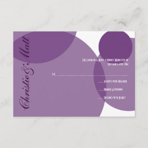 Bubbles Champagne violet Mariage moderne RSVP
