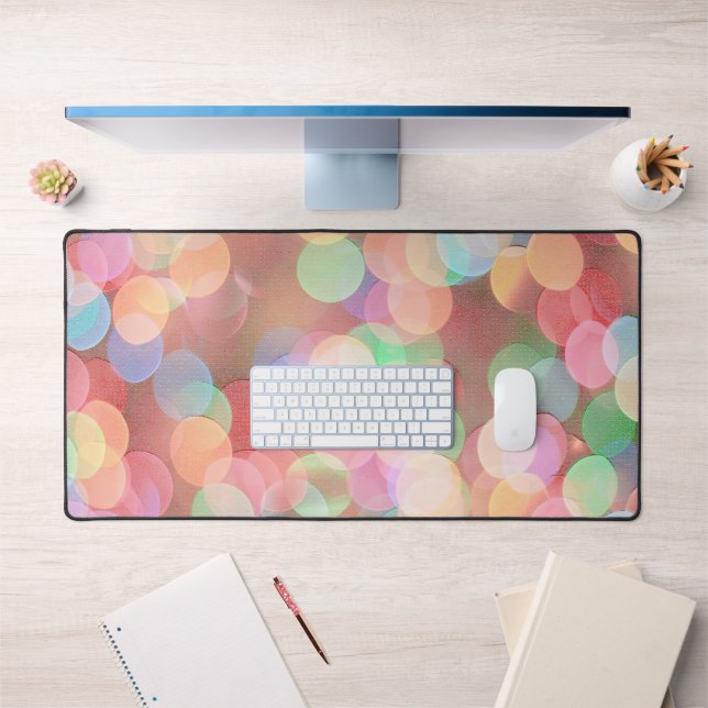 Bubbles colorés Bokeh Art Desk Mat Pad (Bureau 1)