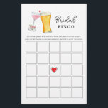 Bubbles et Brew Couple's Shower Bingo jeux<br><div class="desc">Bubbles & Brew thème Bridal / couples douche Bingo jeu avec aquarelle illustration de champagne & bière. . Personnalisez le dos de la carte avec le nom du couple et la date de la douche.</div>