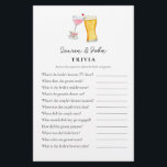Bubbles et Brew Couple's Shower Trivia jeux<br><div class="desc">Bubbles & Brew thème Bridal / couples douche Trivia jeu avec aquarelle illustration de champagne & bière. . Personnalisez le dos de la carte avec le nom du couple et la date de la douche.</div>