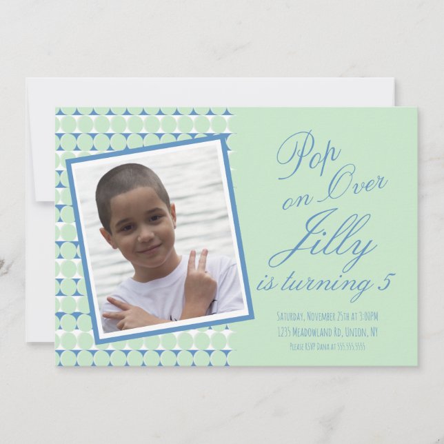 Bubbles Pop Over Theme Boys Anniversaire (Devant)