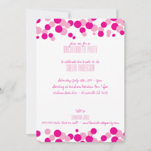 Bubbles roses Invitations de la fête de Bacheloret