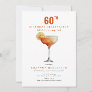 Bubbly Boire 60e Anniversaire Fête Invitation