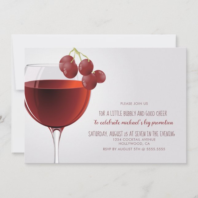 Bubbly et Good Cheer Cocktail Party Invitation (Devant)