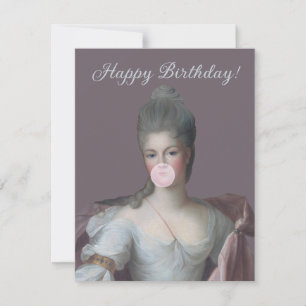 Buble chewing-gum Diva soufflant une bulle rose ch