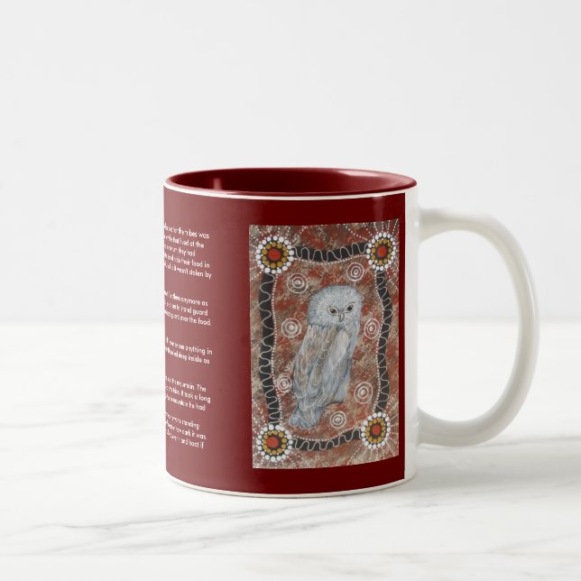 Bubuk (Hibou rêver) Mug avec histoire de rêve (Droit)